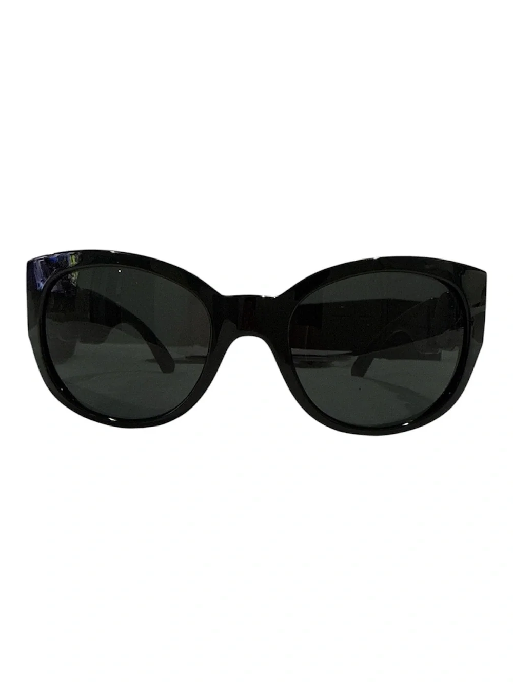 Versace Black Sunglasses with Gold Medallion Temple NWT